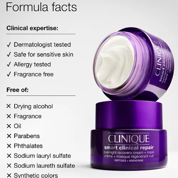 Clinique Smart Clinical Repair Overnight Recovery Cream + Mask - Picture 6 of 7